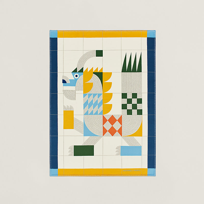 Animaux Nattes blanket - Blue | Hermès Mainland China
